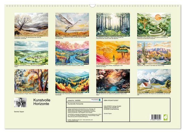 Produktbild: Kunstvolle Horizonte (Wandkalender 2026 DIN A2 quer), CALVENDO Monatskalender