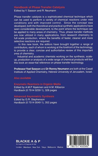 Produktbild: Handbook of Phase Transfer Catalysis