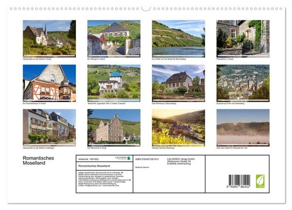 Produktbild: Romantisches Moselland (hochwertiger Premium Wandkalender 2026 DIN A2 quer), Kunstdruck in Hochglanz