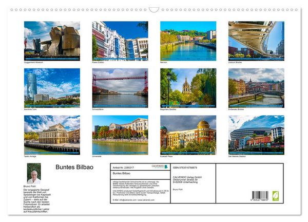 Produktbild: Buntes Bilbao (Wandkalender 2027 DIN A2 quer), CALVENDO Monatskalender