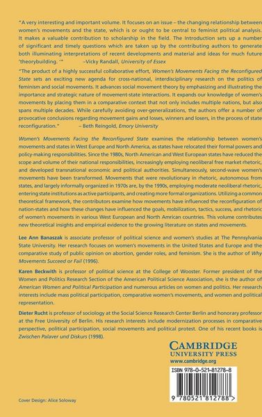 Produktbild: Women's Movements Facing the Reconfigured State