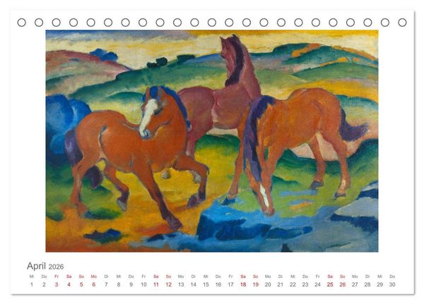 Produktbild: Franz Marc 2026 (Tischkalender 2026 DIN A5 quer), CALVENDO Monatskalender