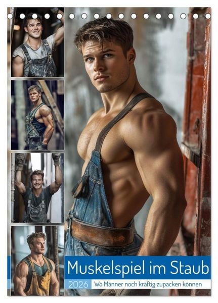 Muskelspiel im Staub (Tischkalender 2026 DIN A5 hoch), CALVENDO Monatskalender