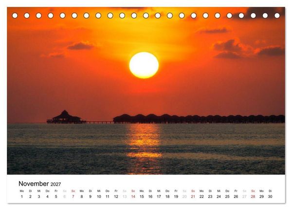 Produktbild: Malediven - Das Paradies im Indischen Ozean I (Tischkalender 2027 DIN A5 quer), CALVENDO Monatskalender