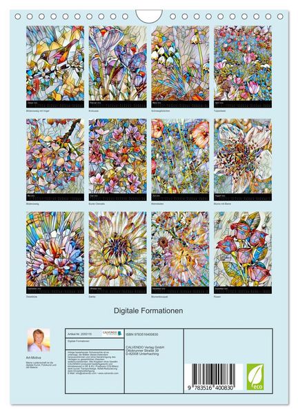 Produktbild: Digitale Formationen (Wandkalender 2026 DIN A4 hoch), CALVENDO Monatskalender