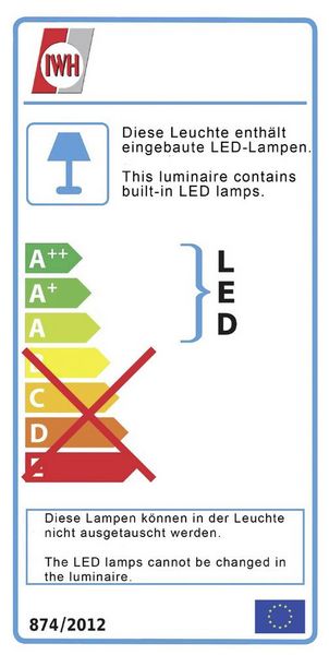 Produktbild: IWH LED Innenraumleuchte 19302 LED 12V (L x B x H) 470 x 33 x 35mm Schwenkbar