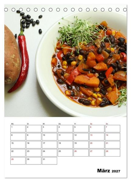 Produktbild: Leckeres mit Bohnen (Tischkalender 2027 DIN A5 hoch), CALVENDO Monatskalender