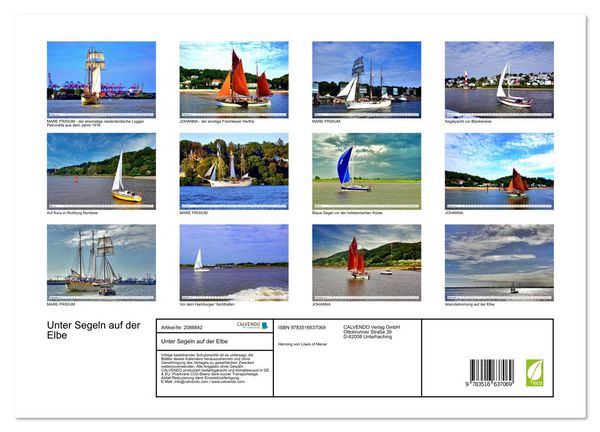 Produktbild: Unter Segeln auf der Elbe (hochwertiger Premium Wandkalender 2026 DIN A2 quer), Kunstdruck in Hochglanz