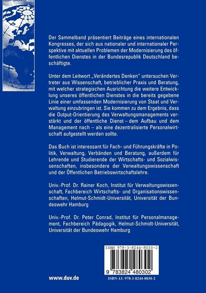 Produktbild: Ver&auml;ndertes Denken &mdash; Bessere &Ouml;ffentliche Dienste?!