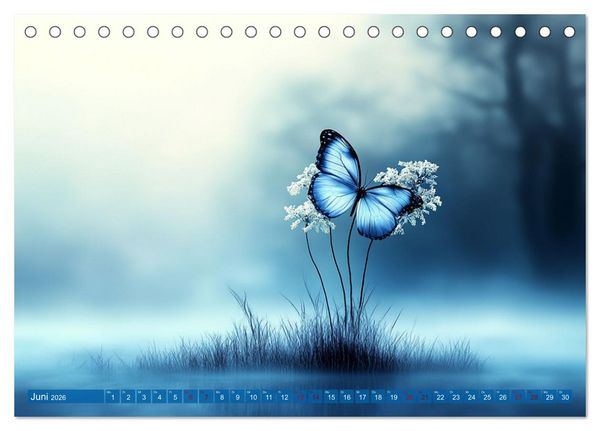 Produktbild: Blauer Zauberflug (Tischkalender 2026 DIN A5 quer), CALVENDO Monatskalender
