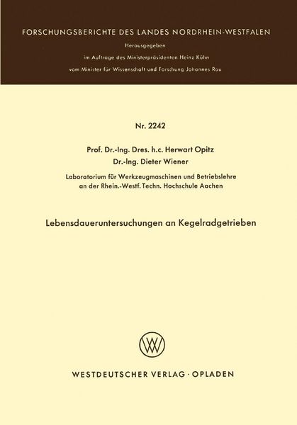 Produktbild: Lebensdaueruntersuchungen an Kegelradgetrieben