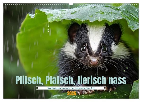 Produktbild: Plitsch, Platsch, tierisch nass (Wandkalender 2026 DIN A2 quer), CALVENDO Monatskalender