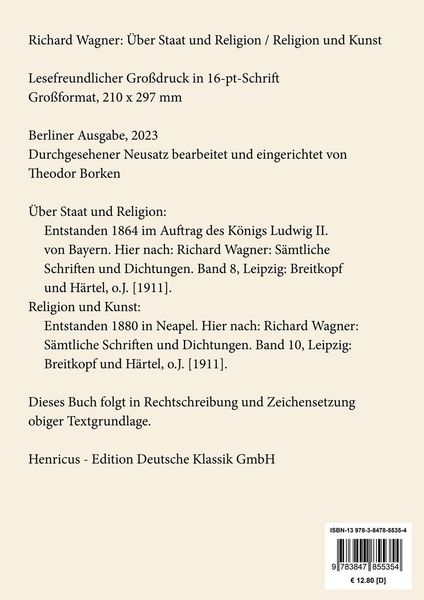 Produktbild: &Uuml;ber Staat und Religion / Religion und Kunst (Gro&szlig;druck)