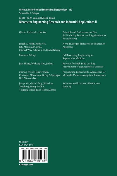 Produktbild: Bioreactor Engineering Research and Industrial Applications II