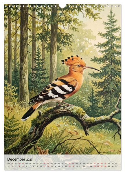 Produktbild: Birds of Europe in Old Paintings (Wall Calendar 2027 DIN A3 portrait), CALVENDO 12 Month Wall Calendar