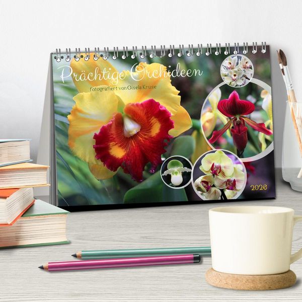 Produktbild: Pr&auml;chtige Orchideen (Tischkalender 2026 DIN A5 quer), CALVENDO Monatskalender