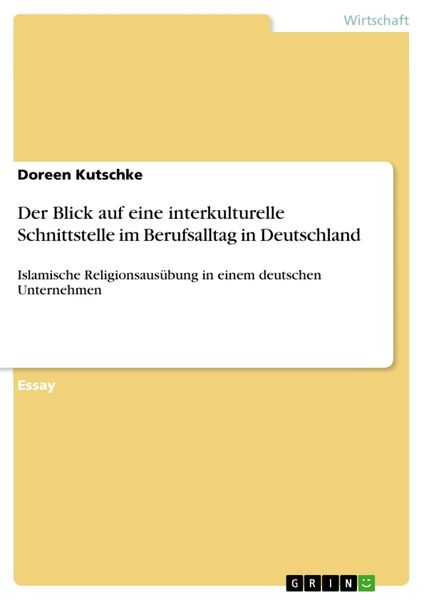 Produktbild: Der Blick auf eine interkulturelle Schnittstelle im Berufsalltag in Deutschland