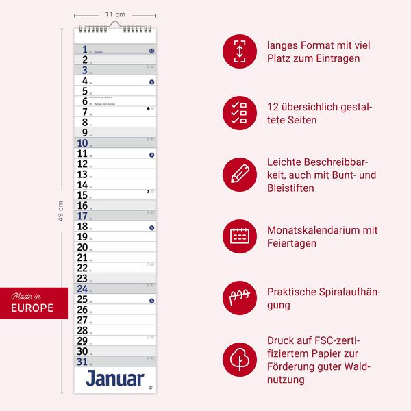 Produktbild: Langplaner, blau 2027
