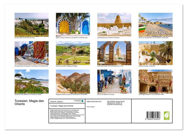 Produktbild: Tunesien. Magie des Orients (hochwertiger Premium Wandkalender 2026 DIN A2 quer), Kunstdruck in Hochglanz