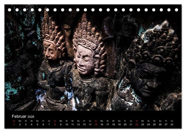 Produktbild: Tempel rund um Angkor Wat (Tischkalender 2026 DIN A5 quer), CALVENDO Monatskalender