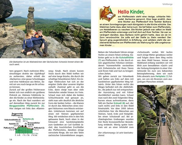 Produktbild: ROTHER Wanderbuch ErlebnisWandern mit Kindern Elbsandsteingebirge