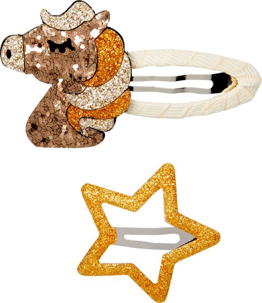 Produktbild: Haarclips Glitzerpferde no.3 - beautiful Stars, sort.i.D.