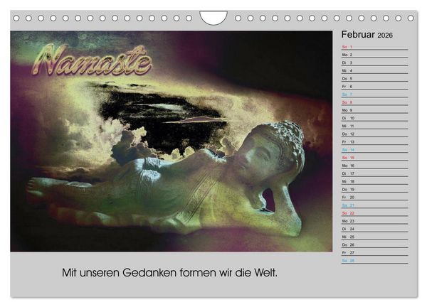 Produktbild: Lebenskraft Buddha (Wandkalender 2026 DIN A4 quer), CALVENDO Monatskalender