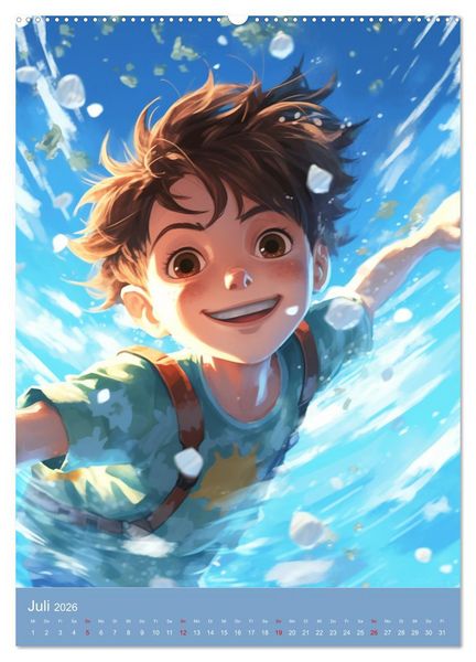 Produktbild: Manga-Boys. Die Abenteuer liebenswerter Jungs (hochwertiger Premium Wandkalender 2026 DIN A2 hoch), Kunstdruck in Hochglanz