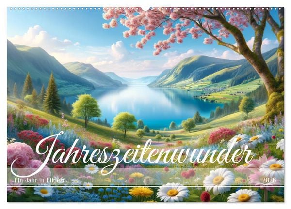 Jahreszeitenwunder: Ein Jahr in Bildern (Wandkalender 2026 DIN A2 quer), CALVENDO Monatskalender
