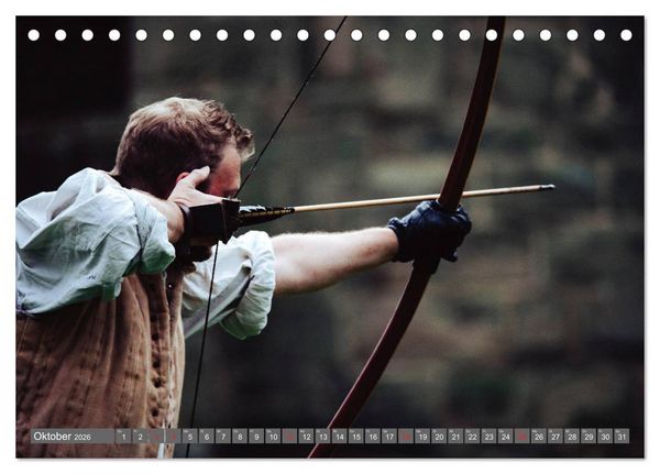 Produktbild: Bogenschie&szlig;en. Sport - Spa&szlig; - Spannung (Tischkalender 2026 DIN A5 quer), CALVENDO Monatskalender