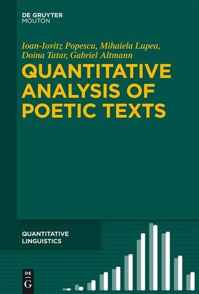 Produktbild: Quantitative Analysis of Poetic Texts
