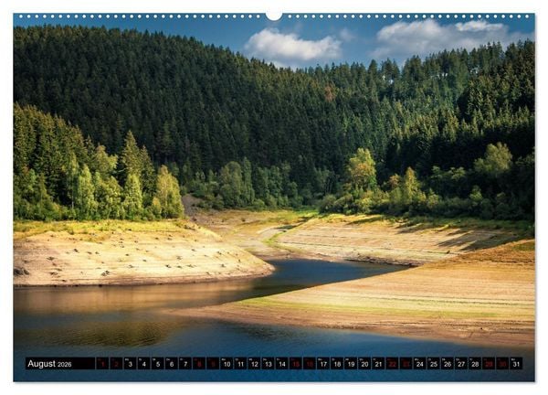 Produktbild: Fl&uuml;sse und Seen im Harz (hochwertiger Premium Wandkalender 2026 DIN A2 quer), Kunstdruck in Hochglanz