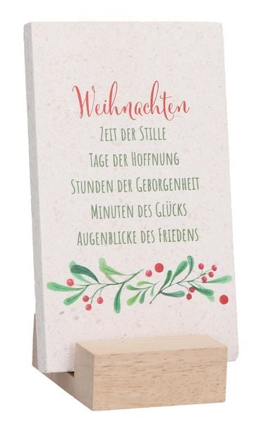 Produktbild: Natursteintafel - Weihnachten