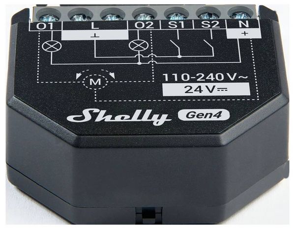 Produktbild: Shelly 2PM Gen4 Steuerger&auml;t Bluetooth, Wi-Fi, ZigBee