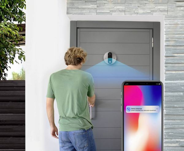 Produktbild: Sygonix IP-Video-T&uuml;rsprechanlage WLAN Kamera, Video-Inneneinheit Grau