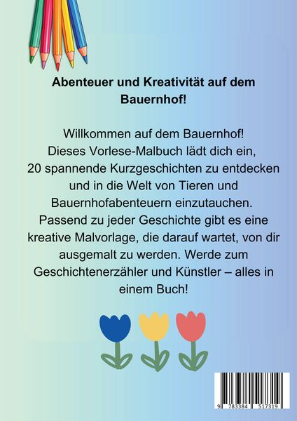 Produktbild: Vorlese-Malbuch Abenteuer auf dem Bauernhof