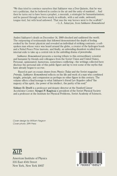 Produktbild: Sakharov Remembered