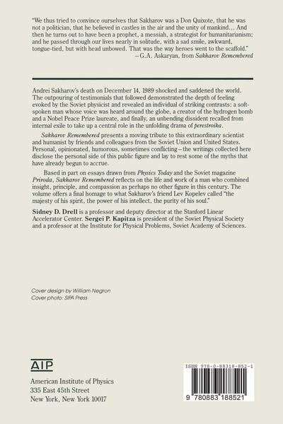 Produktbild: Sakharov Remembered