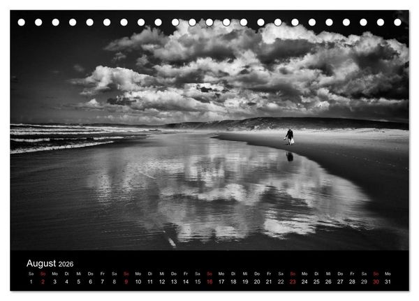 Produktbild: Das Licht in Schwarz und Wei&szlig; (Tischkalender 2026 DIN A5 quer), CALVENDO Monatskalender