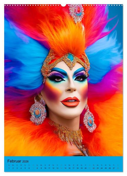 Produktbild: Drag Queens im Rampenlicht (hochwertiger Premium Wandkalender 2026 DIN A2 hoch), Kunstdruck in Hochglanz