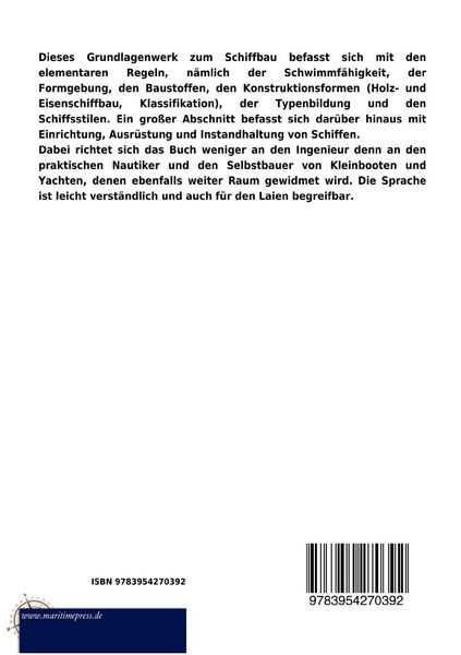 Produktbild: Die Grundlagen des praktischen Schiffbaus (1926)
