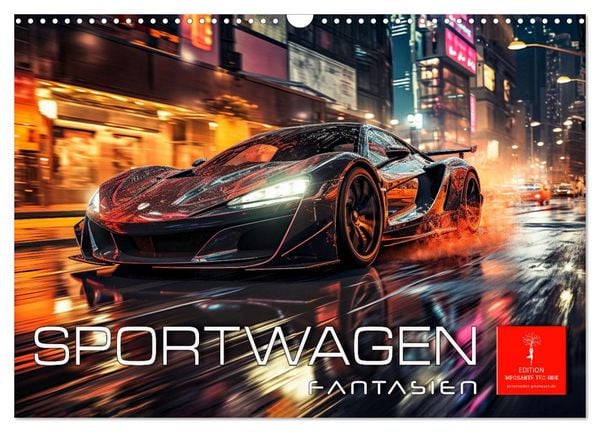 Sportwagen Fantasien (Wandkalender 2026 DIN A3 quer), CALVENDO Monatskalender