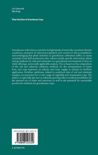 Produktbild: Plant Nutrition of Greenhouse Crops