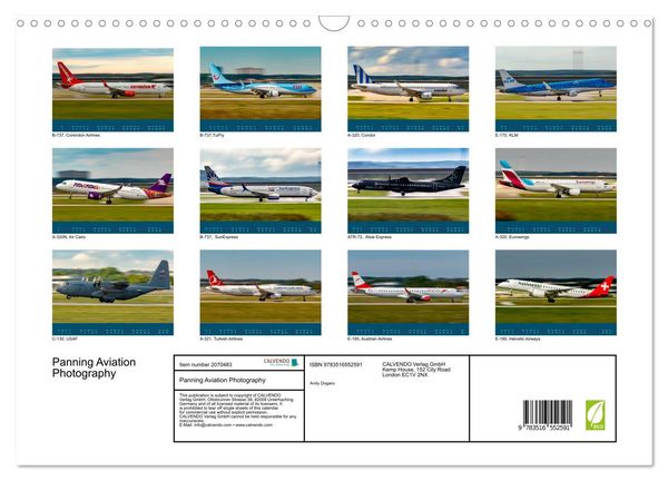 Produktbild: Panning Aviation Photography (Wall Calendar 2026 DIN A3 landscape), CALVENDO 12 Month Wall Calendar