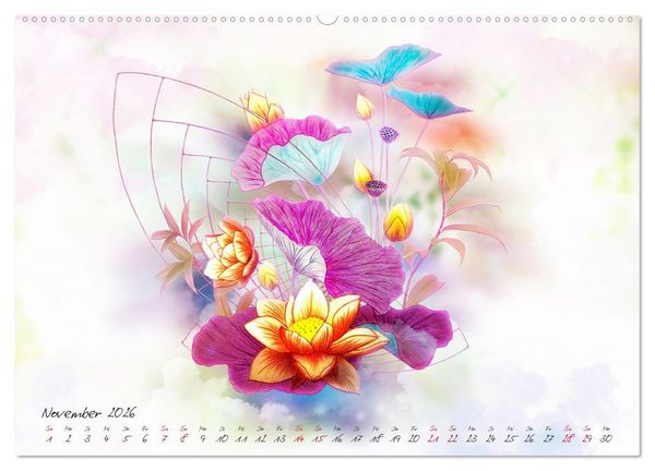 Produktbild: Zauberhaftes Ikebana (Wandkalender 2026 DIN A2 quer), CALVENDO Monatskalender
