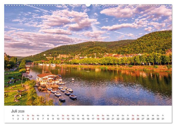 Produktbild: Lichtstimmungen in Heidelberg (Wandkalender 2026 DIN A2 quer), CALVENDO Monatskalender