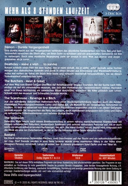 Produktbild: Fear & Evil - Die gro&szlig;e Horror-Box [3 DVDs]