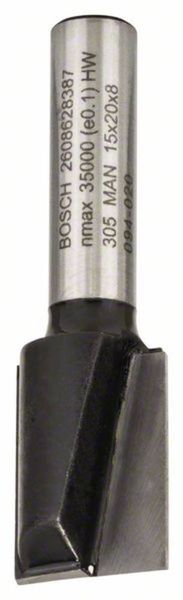 Bosch Accessories 2608628387 Nutfräser Hartmetall   Länge 51 mm Produktabmessung, Ø 15 mm  Schaftdurchmesser 8 mm