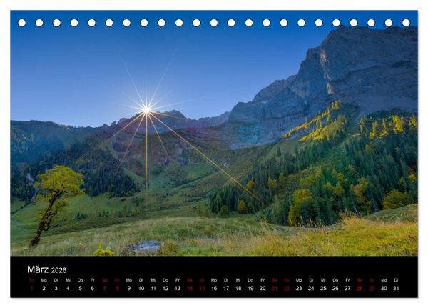 Produktbild: Licht &uuml;ber Alpenlandschaften (Tischkalender 2026 DIN A5 quer), CALVENDO Monatskalender