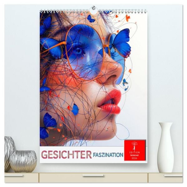Gesichter Faszination (hochwertiger Premium Wandkalender 2026 DIN A2 hoch), Kunstdruck in Hochglanz
